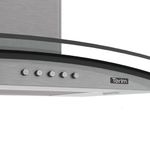 Coifa de Parede Terim Clean Vidro Curvo Kromanox 75cm Inox com Exaustor Depurador 220V
