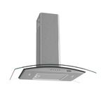 Coifa de Parede Terim Clean Vidro Curvo Kromanox 75cm Inox com Filtro de Gordura 110V