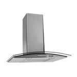 Coifa de Parede Fogatti Vidro Curvo Duto Slim 60cm Inox LED 110V