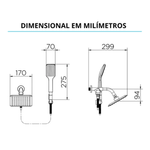 Chuveiro Docol Slim Parede com Desviador Cromado 17×17 cm