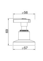Acabamento Registro Gaveta e Pressão 1/2", 3/4" e 1" 4901 C30