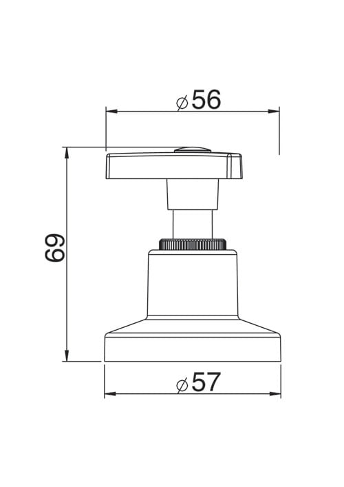 Acabamento Registro Gaveta e Pressão 1/2", 3/4" e 1" 4901 C30