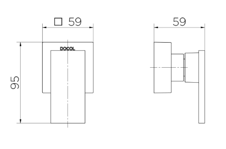 Acabamento para Registro DocolBase 3/4" New Edge Chrome
