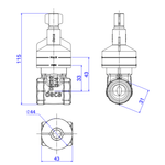 Base para Registro de Gaveta Deca 3/4" Bruto