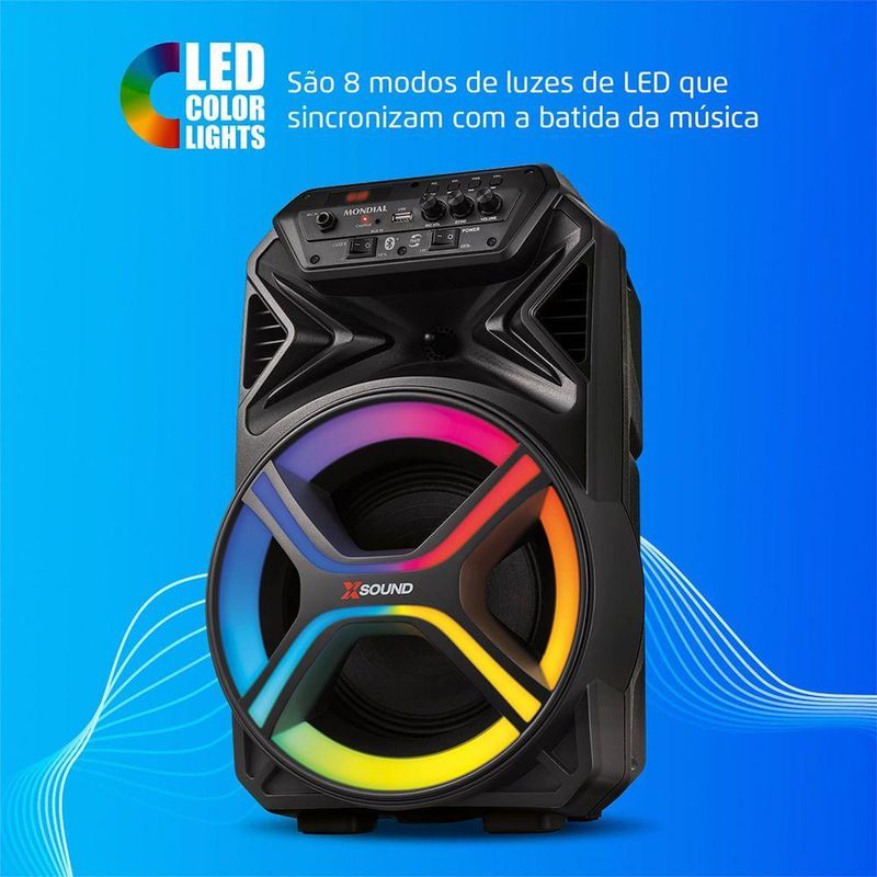 Caixa Amplificada Mondial Preto 400W RMS CM-400-L Bivolt