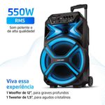 Caixa Amplificada Mondial 550W RMS CM-550-L Preto Bivolt
