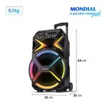 Caixa Amplificada Mondial 550W RMS CM-550-L Preto Bivolt