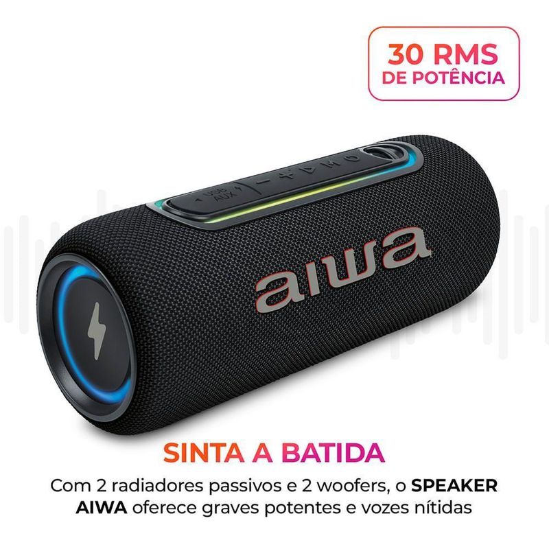 Caixa de Som Speaker AWS-SP-05-LB 30W Bluetooth IPX5 Bivolt