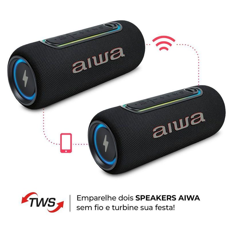 Caixa de Som Speaker AWS-SP-05-LB 30W Bluetooth IPX5 Bivolt