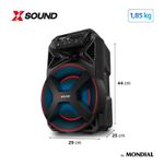 Caixa Amplificada Xsound Mondial Preto 300W RMS Bivolt CM-300-N
