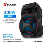 Caixa Amplificada Xsound Mondial Preto 300W RMS Bivolt CM-300-N