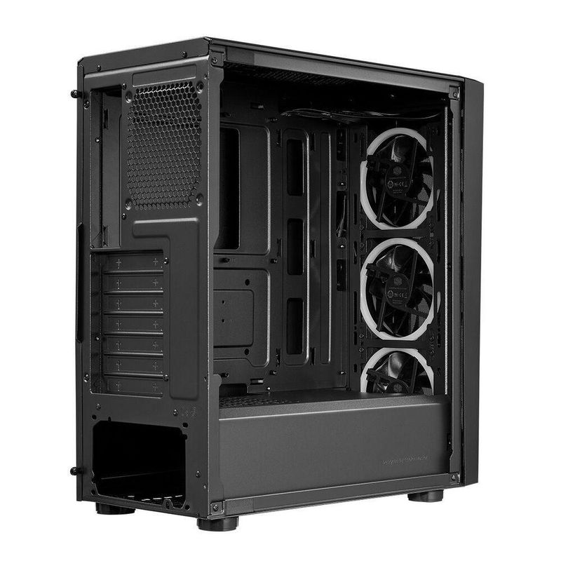 Gabinete para Computador CMP 510 Mid Tower ATX com 3 Fans ARGB Preto Vidro Temperado