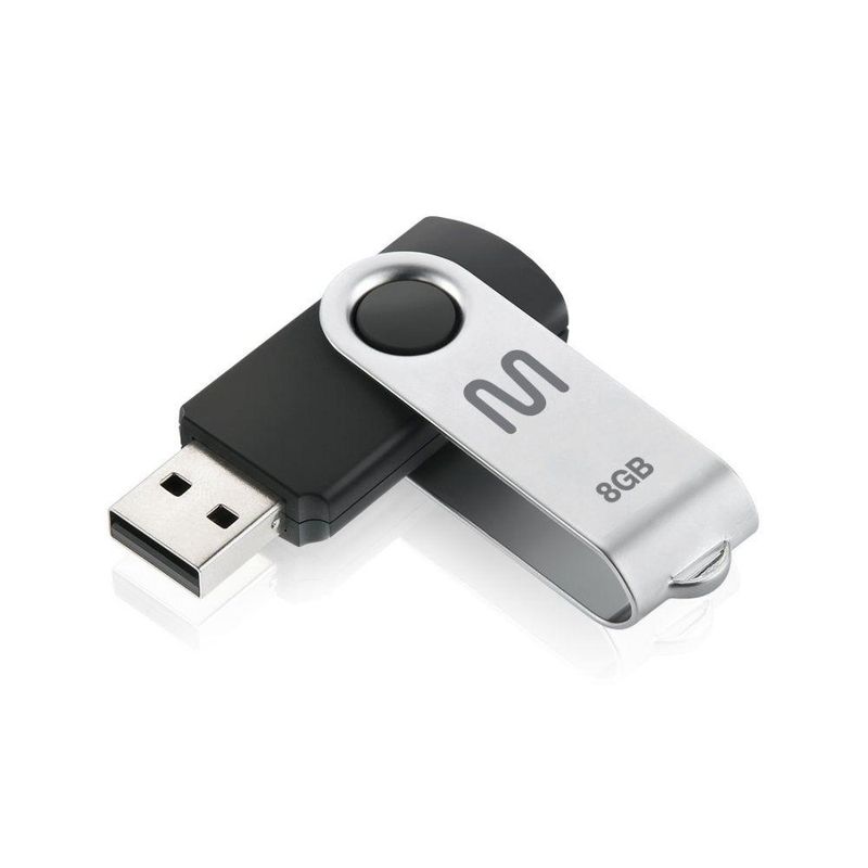 Pen Drive 8gb Twist2 Pd587 Preto E Prata