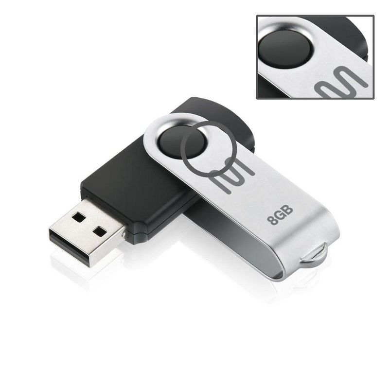 Pen Drive 8gb Twist2 Pd587 Preto E Prata