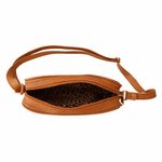 Bolsa Transversal Direto De Fábrica Topgrife Atacado Matelassê Couro Legítimo Cor Caramelo Tamanho único