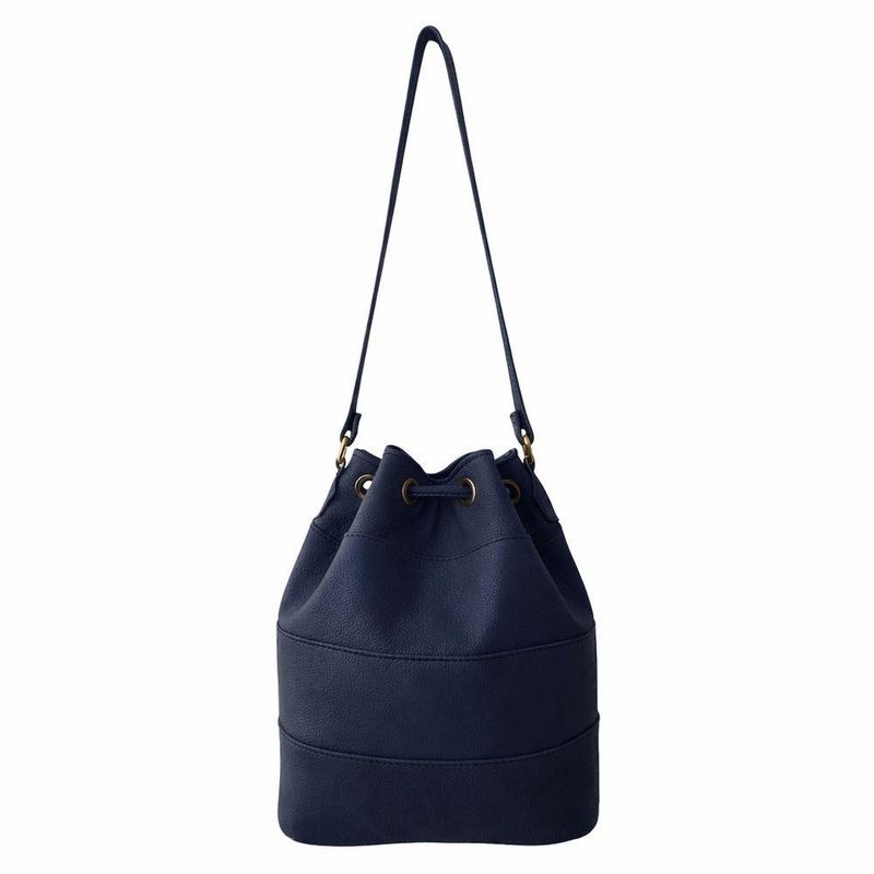 Bolsa Saco Direto De Fábrica Topgrife Atacado Couro Legítimo Cor Azul Marinho Tamanho único