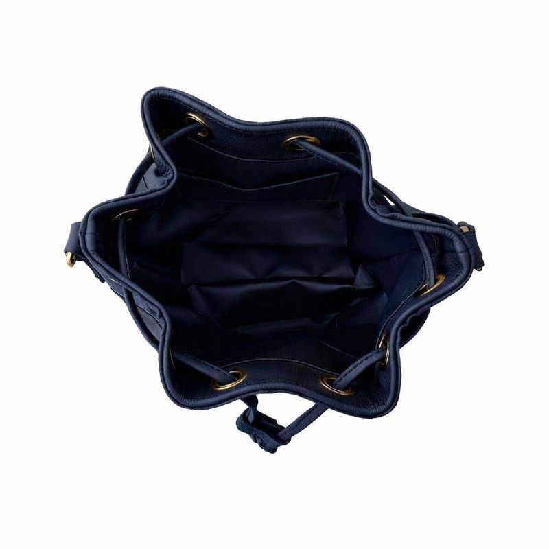 Bolsa Saco Direto De Fábrica Topgrife Atacado Couro Legítimo Cor Azul Marinho Tamanho único