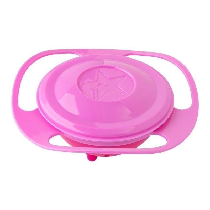 Comedouro Portatil Giratorio Tigela Pet Rosa