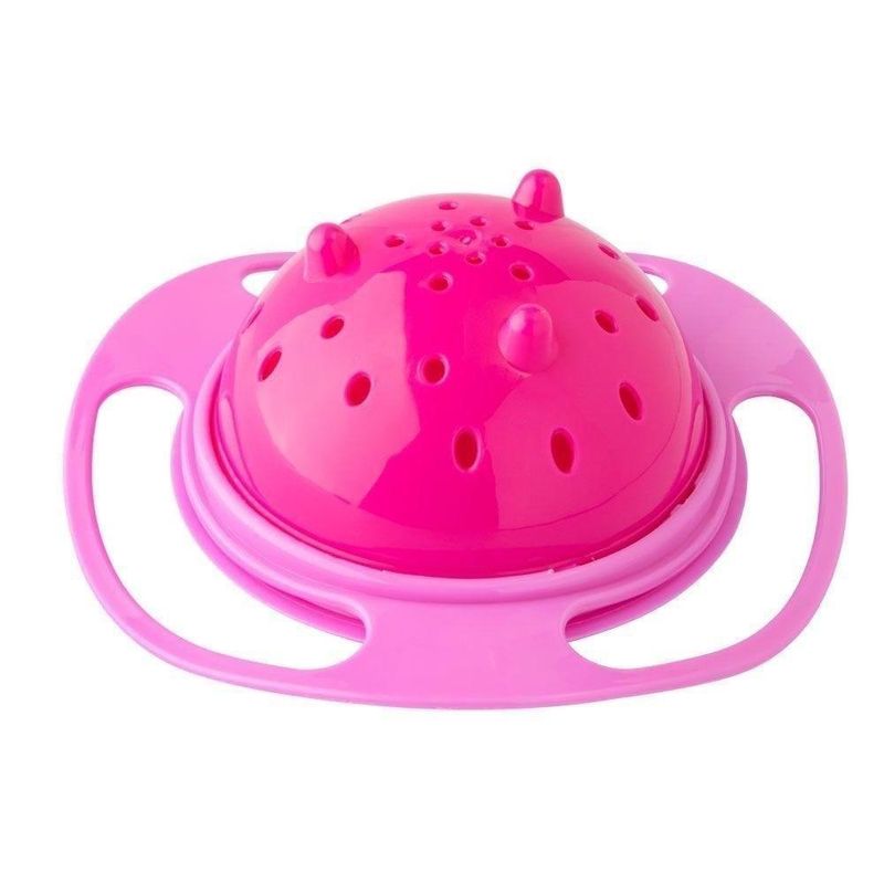 Comedouro Portatil Giratorio Tigela Pet Rosa