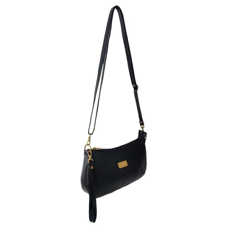 Bolsa Carteira Clutch Direto De Fábrica Topgrife Atacado Transversal Couro Cor Verniz Preto Tamanho único