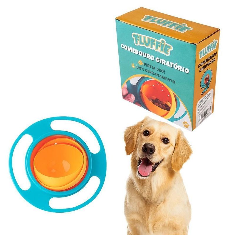 Comedouro Pet Giratorio Alimentador Inteligente Verde