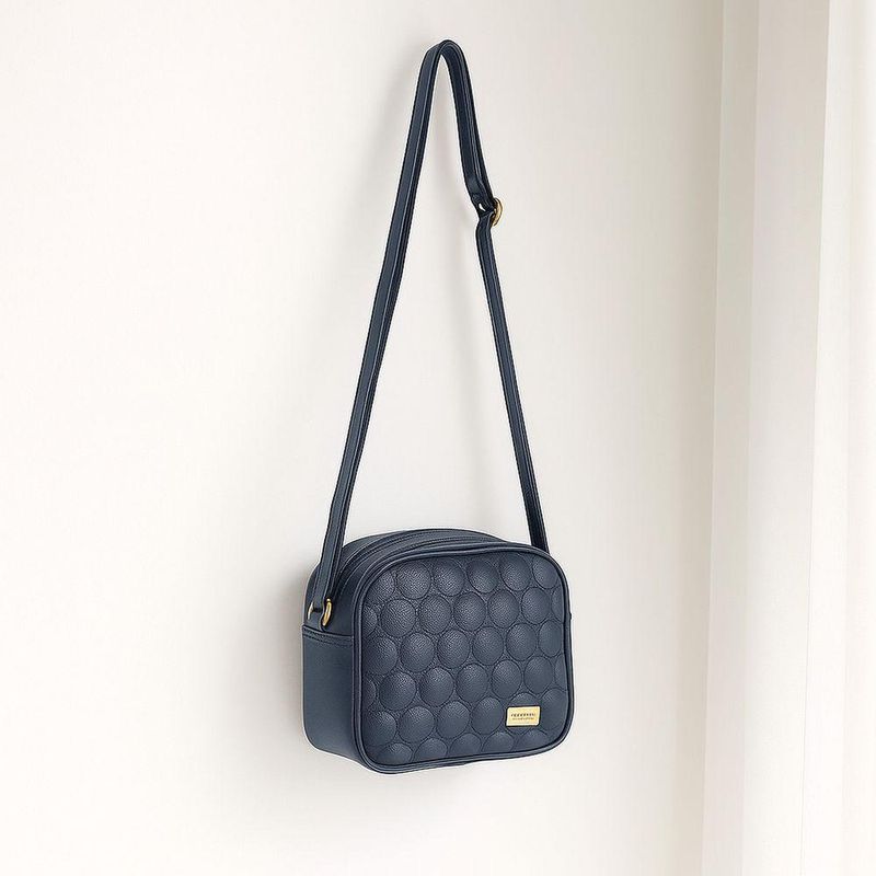 Bolsa Transversal Direto De Fábrica Topgrife Atacado Couro Cor Azul Marinho Tamanho único