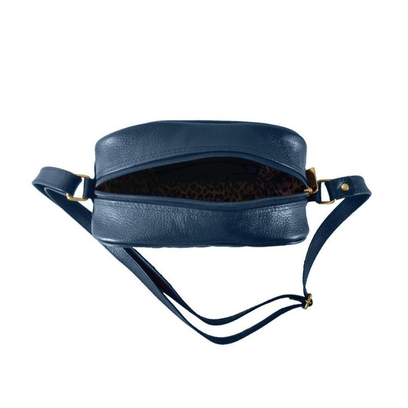 Bolsa Transversal Direto De Fábrica Topgrife Atacado Couro Cor Azul Marinho Tamanho único