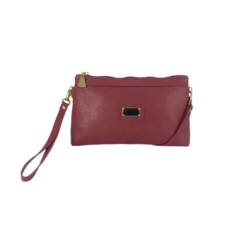 Bolsa Carteira Clutch Direto De Fábrica Topgrife Atacado Transversal Couro Cor Vermelho Tamanho único