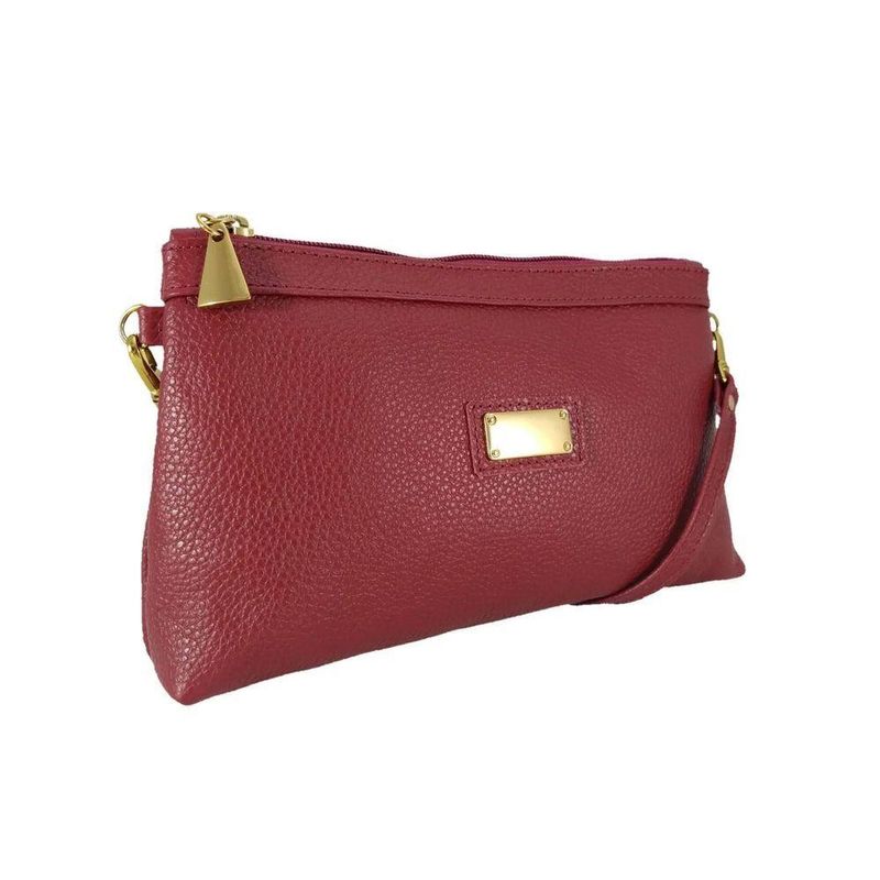 Bolsa Carteira Clutch Direto De Fábrica Topgrife Atacado Transversal Couro Cor Vermelho Tamanho único