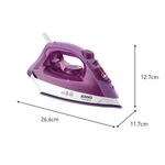 Ferro a Vapor Arno Easygliss FE01 Base Cerâmica Glide 5 Temperaturas Lilás 110V