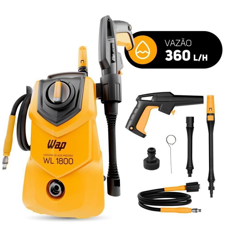 Lavadora de Alta Pressão WAP WL1800 1500 PSI 1400W 360L-h Compacta 220V