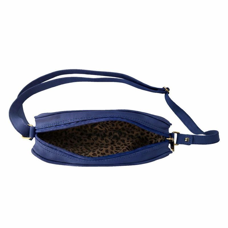 Bolsa Transversal Direto De Fábrica Topgrife Atacado Matelassê Couro Legítimo Cor Azul Marinho Tamanho único