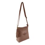 Bolsa Transversal Topgrife Estampa Ave Fenix Couro Cor Marrom Tamanho único