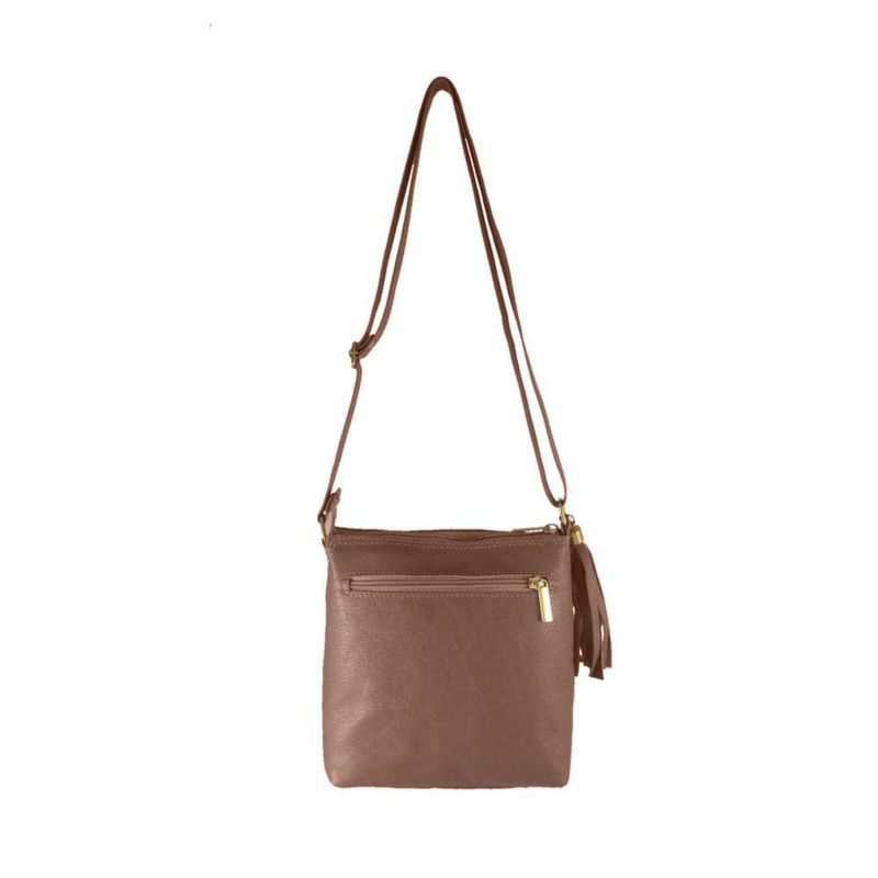 Bolsa Transversal Topgrife Estampa Ave Fenix Couro Cor Marrom Tamanho único