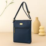 Bolsa Transversal Direto De Fábrica Topgrife Atacado Couro Cor Azul Marinho Tamanho único