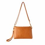 Bolsa Carteira Clutch Direto De Fábrica Topgrife Atacado Transversal Couro Cor Caramelo Tamanho único