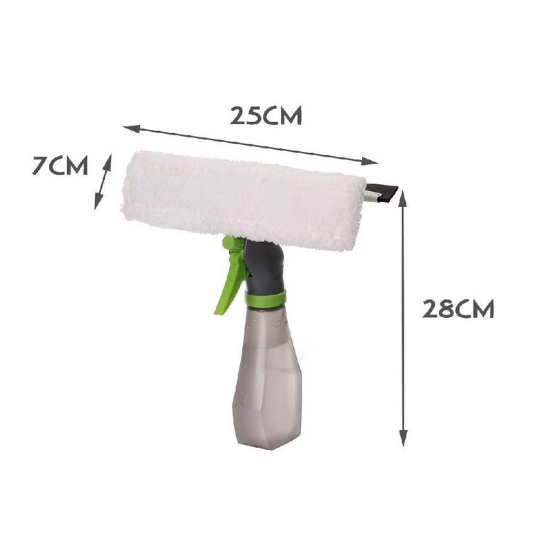 Limpador De Vidro Com Spray Rodo 3 Em 1 Para Box E Espelhos