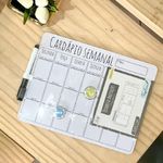 Cardapio Semanal Lousa Planejamento Planner Quadro Magnetica
