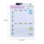 Cardapio Semanal Lousa Planejamento Planner Quadro Magnetica