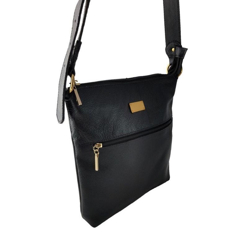 Bolsa Transversal Direto De Fábrica Topgrife Atacado Couro Cor Preto Tamanho único