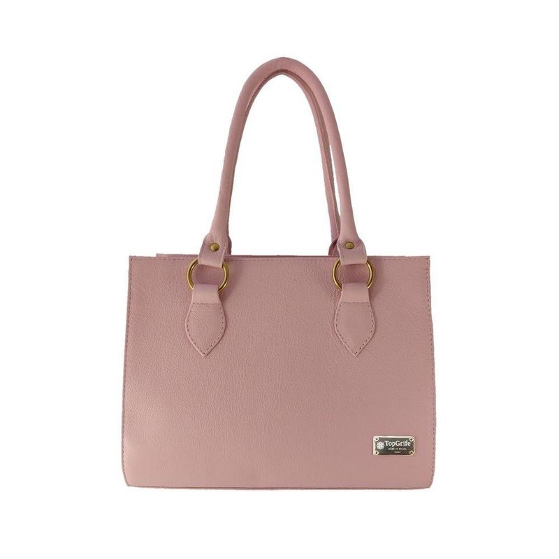Bolsa Estruturada Direto De Fábrica Topgrife Atacado Couro Cor Rosa Tamanho único