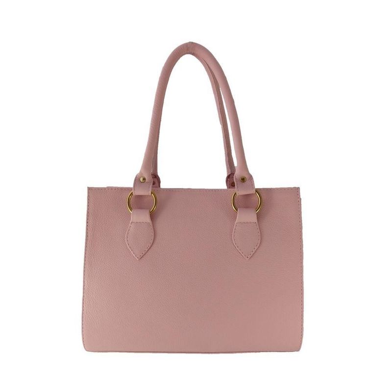 Bolsa Estruturada Direto De Fábrica Topgrife Atacado Couro Cor Rosa Tamanho único