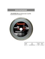 Disco Diamantado Liso 4 3/8 Polegadas 110 X 20 Mm Famastil