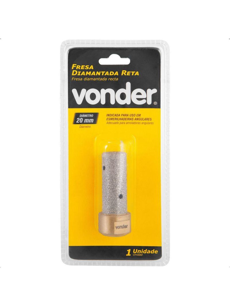 Fresa Diamantada Reta 20 Mm M14 Vonder