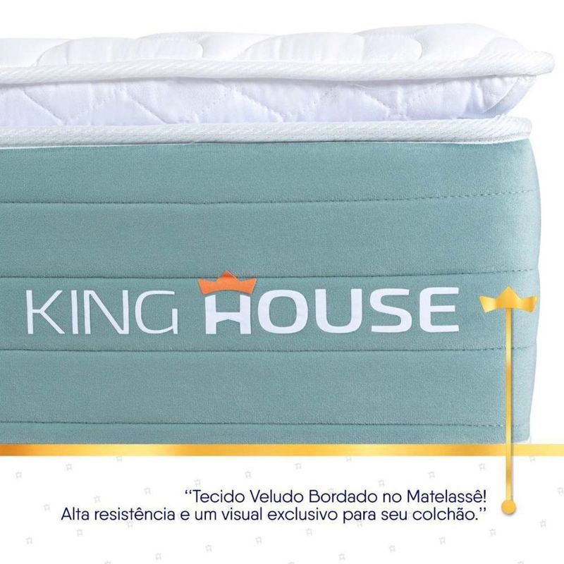 Colchão Lagos Verde Molas Ensacadas Solteiro 88x188x28 - King House