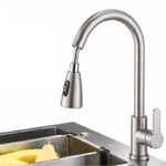 Torneira Goumert Flexivel Prateada Misturador Monocomando Extensivel Pia Quente Fria 2 Jatos
