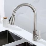 Torneira Goumert Flexivel Prateada Misturador Monocomando Extensivel Pia Quente Fria 2 Jatos