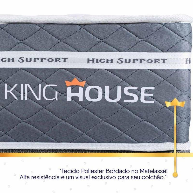 Colchão Cairo Cinza Molas Ensacadas Solteiro 96x203x26 - King House