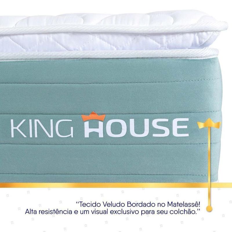Colchão Lagos Verde Molas Ensacadas King 193x203x28 - King House