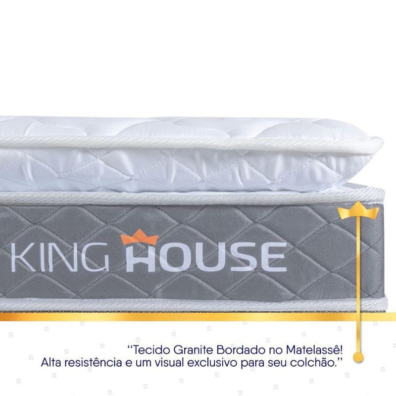 Colchão Durban Cinza Espuma D28 Solteiro 96x203x19 - King House
